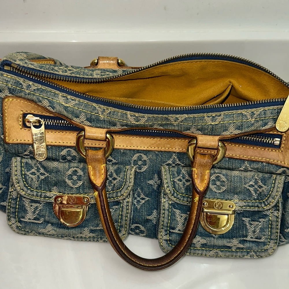Louis Vuitton speedy denim bag
